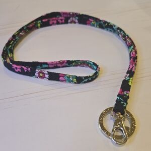 Vera Bradley Floral Black Lanyard